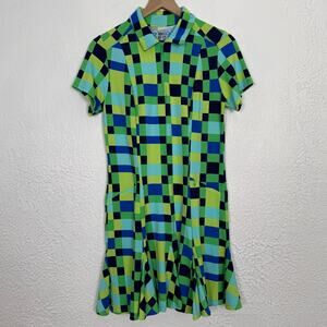 IBKUL Annalise Short Sleeve Godet Mini Golf Dress Size Small